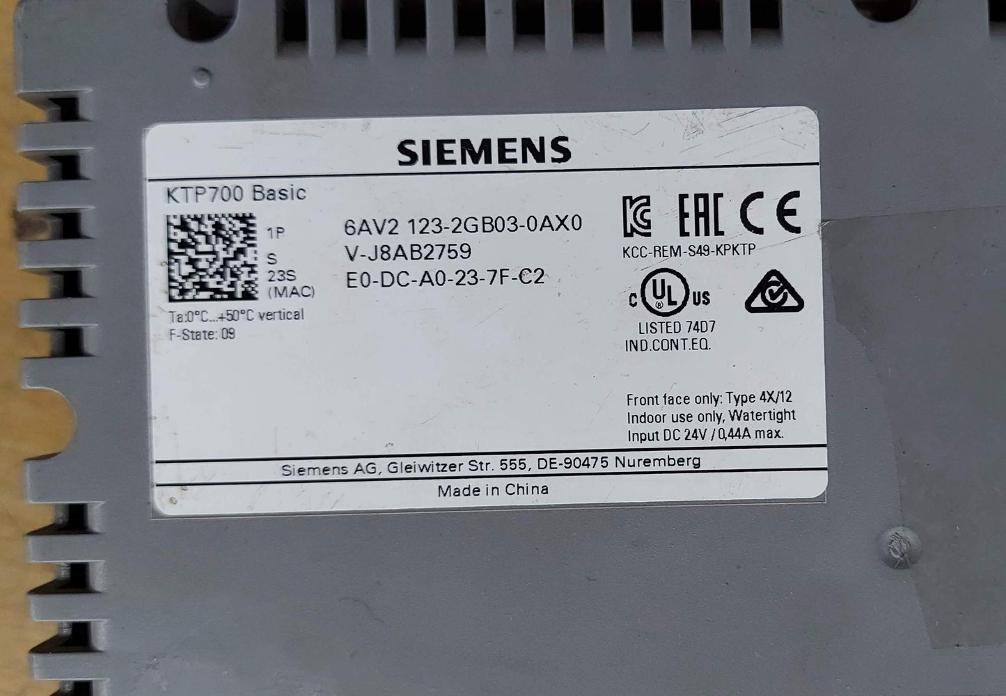 SIEMENS KTP-700 HMI REPAIRING  SERVICES